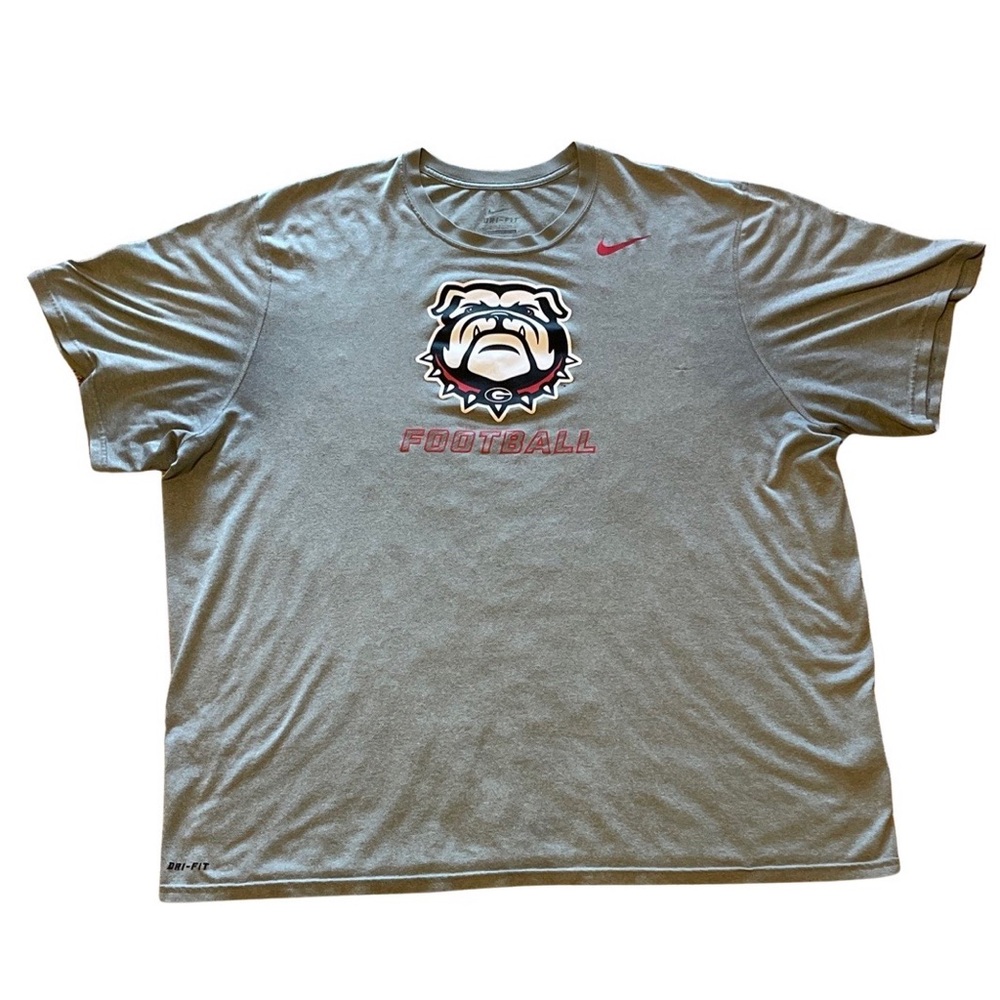 Men's Nike Gray Georgia Bulldogs Dri-Fit Performance T-Shirt 3XL